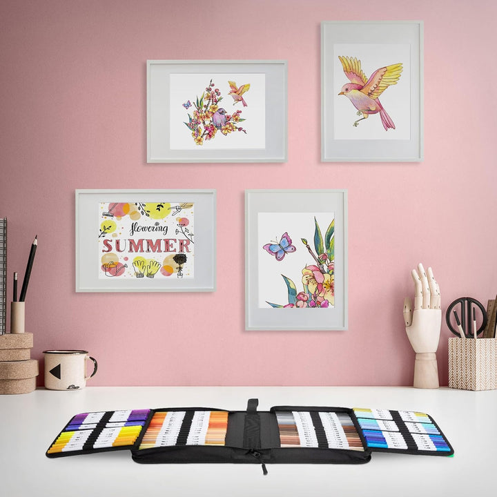 ECD Germany Dual Brush Pen Set 120 Farben, Wasserbasis Doppelfasermaler Set, Pinselstifte Marker, Fi