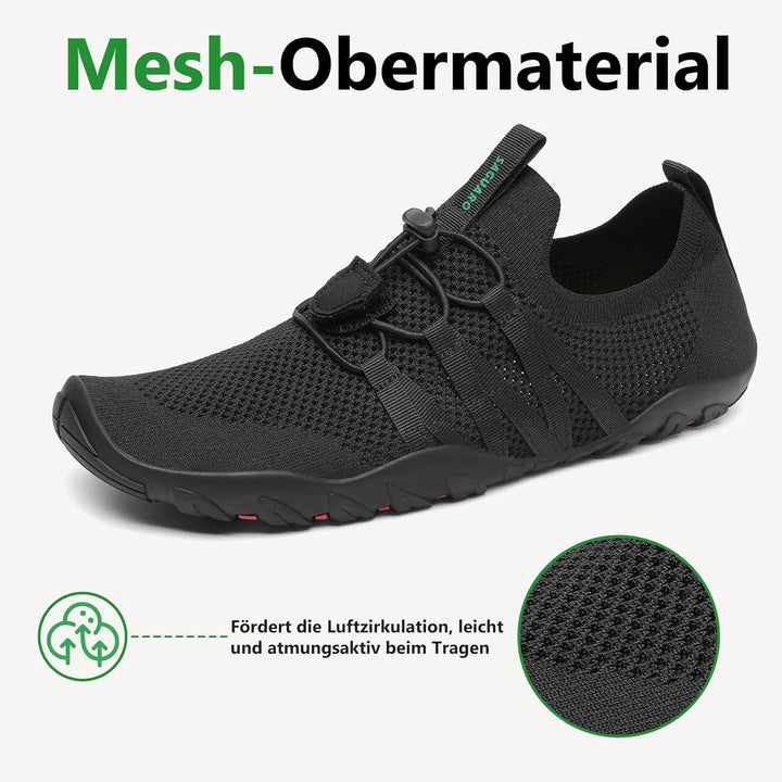 SAGUARO Herren Badeschuhe Damen rutschfeste Sohle Schnell Trocknend Schwimmschuhe 36 EU Dunkelschwar