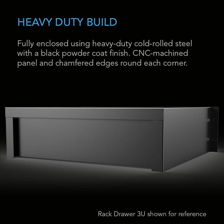 AC Infinity Rack Mount Drawer 1U mit Aluminium-Frontplatte für 19-Zoll-AV-Schrankregale von Equipmen