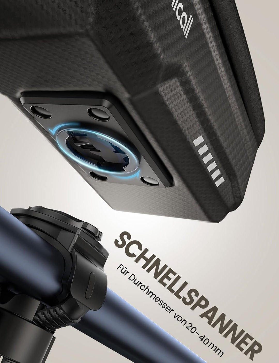 Lamicall 2-IN-1 Fahrradtasche Rahmen, Rahmentasche Fahrrad - [1S Schnellspanner] wasserdichte Lenker