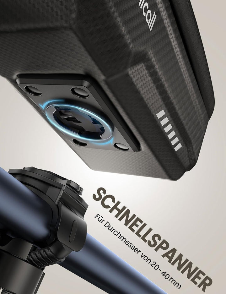 Lamicall 2-IN-1 Fahrradtasche Rahmen, Rahmentasche Fahrrad - [1S Schnellspanner] wasserdichte Lenker