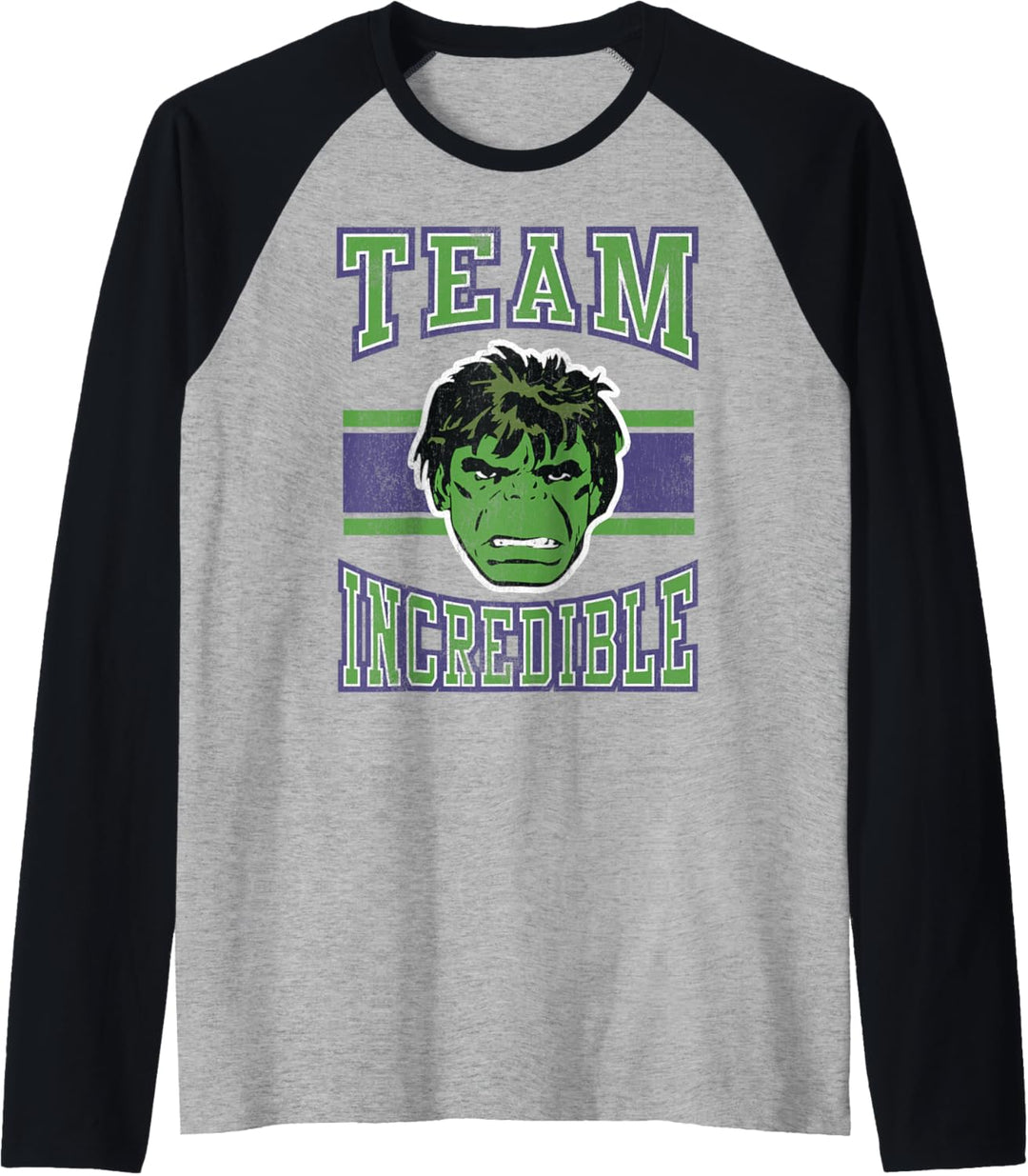 Marvel Avengers Hulk Team Incredible Logo Raglan