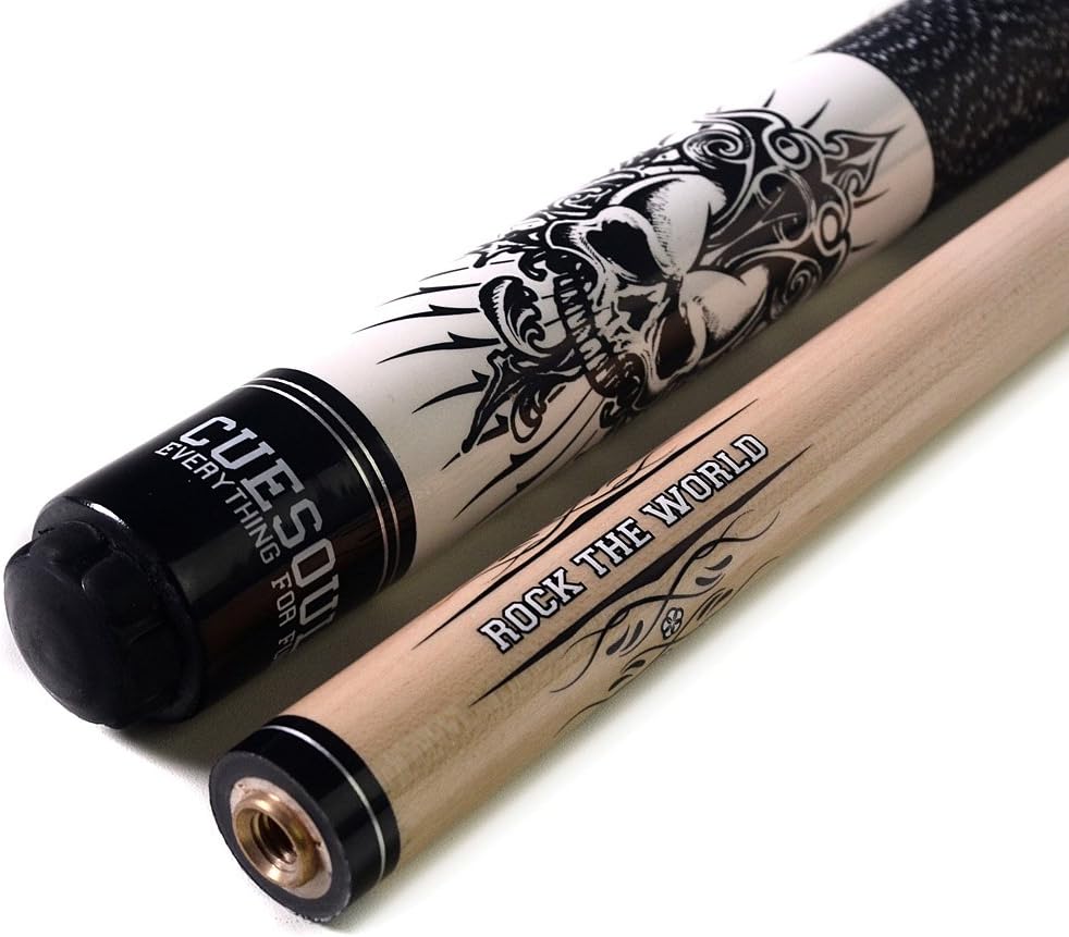 CUESOUL Rockin Series 57"21 Unzen Maple-Pool Queue Set mit Gewindeschoner/Wellenschutz und Cue Handt