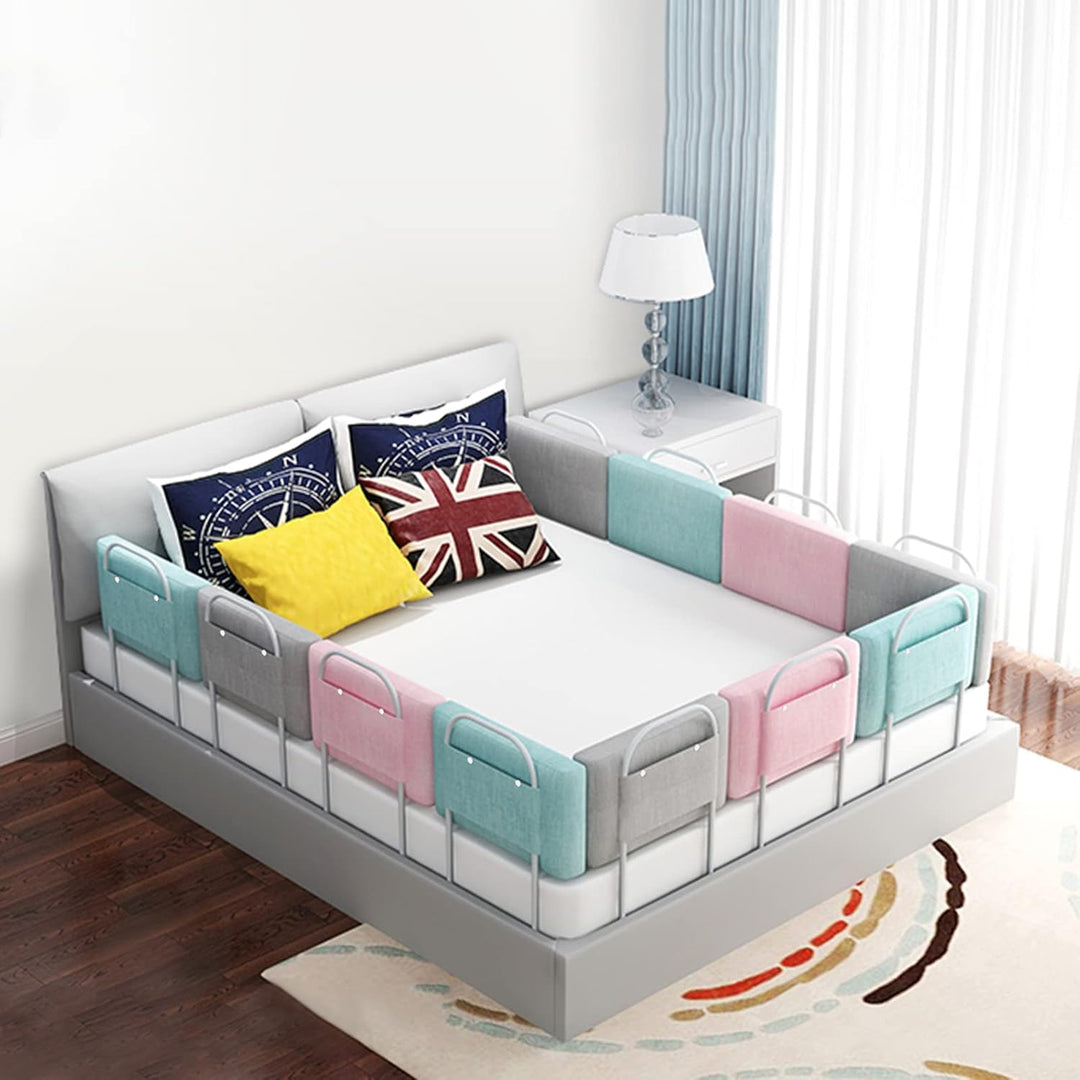 ACXIN 40-60cm Höhenverstellbares Weiches Gitterbett, Sturzsichere Tagesdecke für Kinder, Kinderbettg