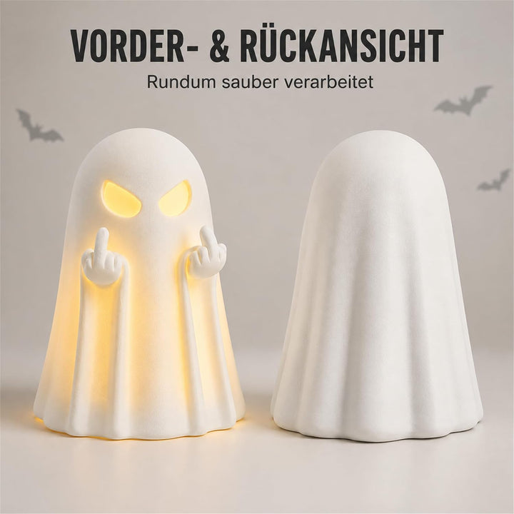 Halloween Deko Geisterlampe,Mittelfinger Geisterfigur,3D Niedliche Geister Geist Witzig-gross, Geist