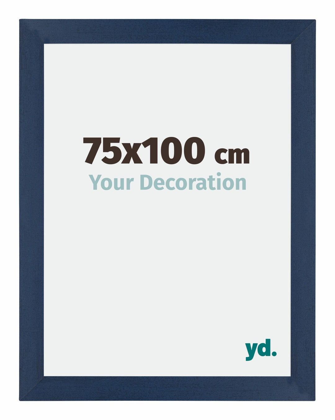 yd. Your Decoration - Bilderrahmen 75x100 cm - Dunkelblau Gewischt - Billderrahmen aus MDF mit Acryl