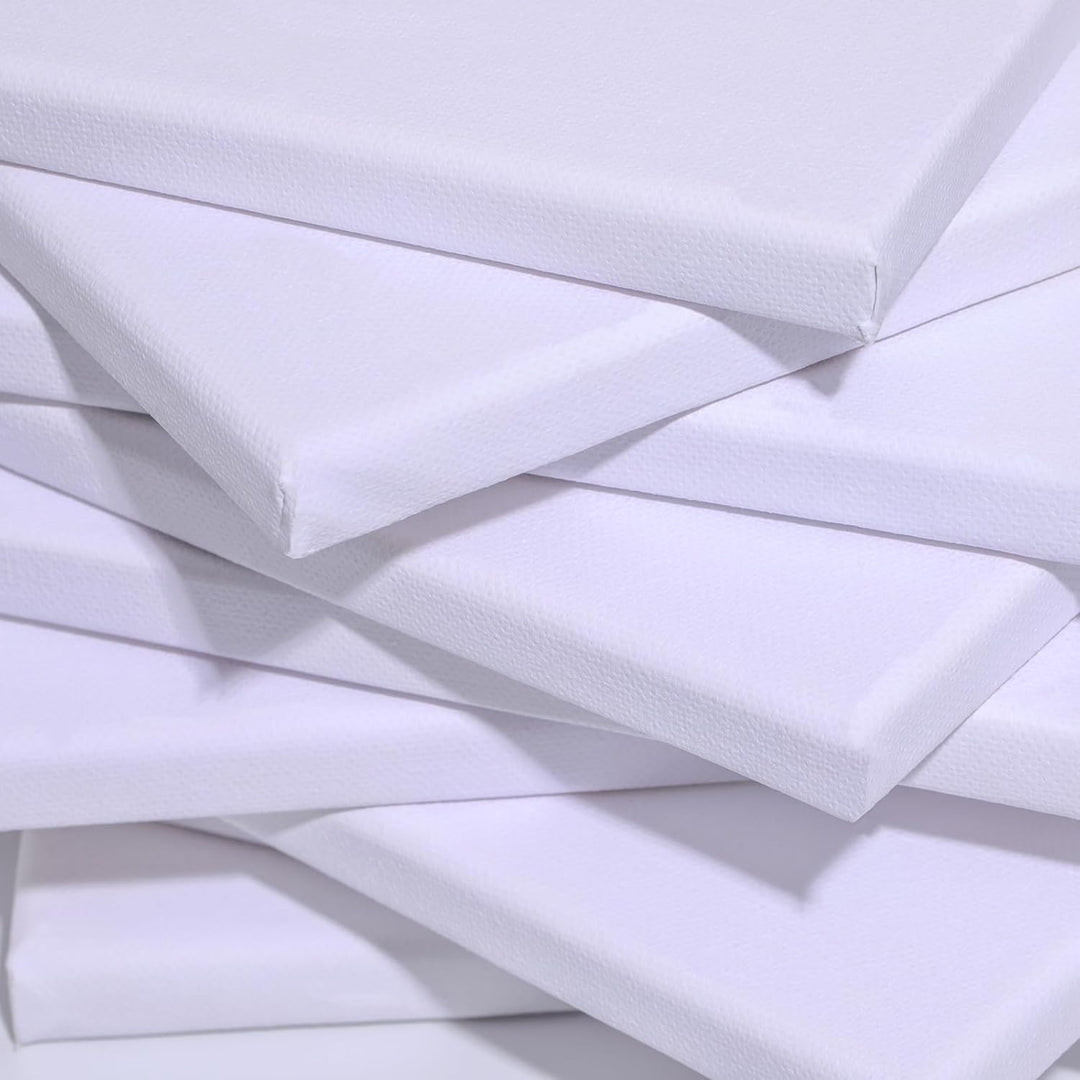5 Stück Leinwand 24x30 cm aus Baumwolle 380 g/m² Leinwände zum bemalen 100% Säurefrei 3-fach weiss g