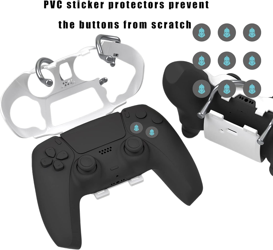 EXknight Leverback V2 PS5 Paddles, Rücktasten Adapter für PS5 Controller | Fit mit Daumengriffe (Whi