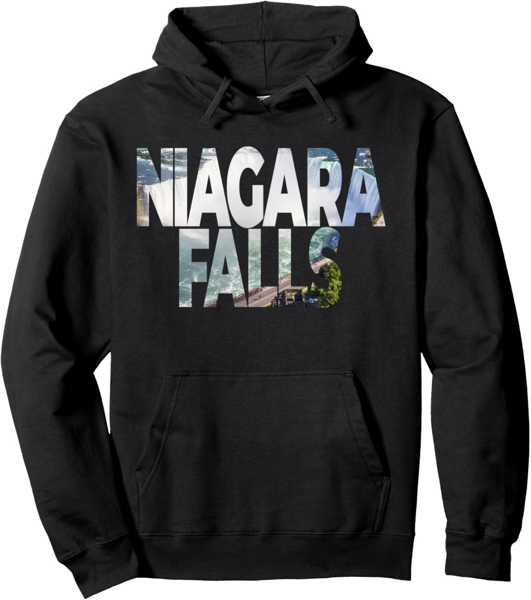 Niagara Falls Canadian Falls Foto über Text Pullover Hoodie