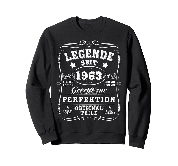 1963 Geburtstag Mann 60 Jahre Deko Lustig 60er 60 Geburtstag Sweatshirt
