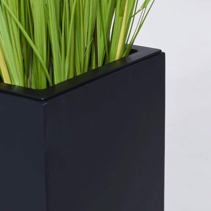 VIVANNO Pflanzkübel Blumenkübel Übertopf Säule Fiberglas Anthrazit Block 75x30x30, 75x30x30 cm Anthr