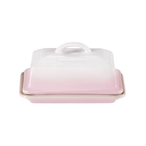 Le Creuset Butterdose aus Steinzeug, 900 g, 17 x 12.5 x 9 cm, Shell Pink, 70837177770000