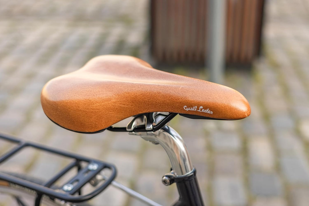 Gusti Fahrradsattel Leder - Geraint T. Fahrradsattel Ledersattel weich Sattel Fahrrad Rennrad Echtes