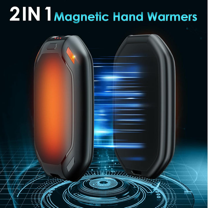 Elektrischer Handwärmer, 2-Pack Wiederaufladbarer Magnetischer Taschenwärmer, Ultraleicht und Dünn M