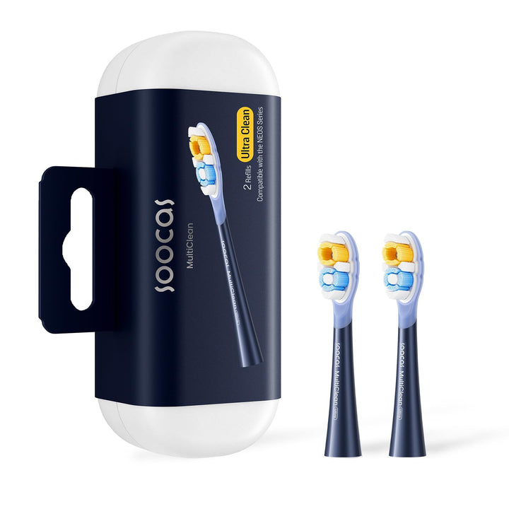 Soocas Multiclean Ultra Clean Zahnbürstenköpfe - 2 Ersatzbürsten, kompatibel mit NEOS II und NEOS II