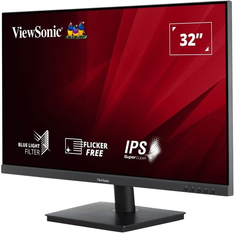 Viewsonic VA3209-2K-MHD 80 cm (32 Zoll) Büro Monitor (QHD, IPS, HDMI, DisplayPort, VGA, Eye-Care, Ec