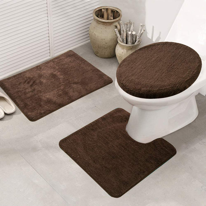 ele ELEOPTION Badezimmer-Set,rutschfeste Badematte schnelltrocknend weich wasserabsorbierend stilvol