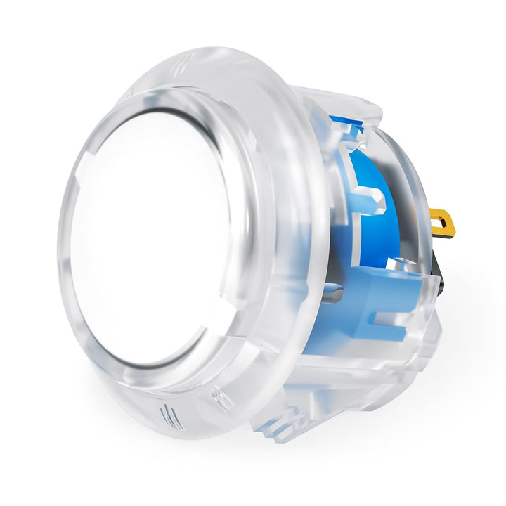 qanba Gravity KT Arcade-Tasten Mechanischer 30-mm-Snap-in-Druckknopf (Boxed) (Clear 30mm TD02), Clea