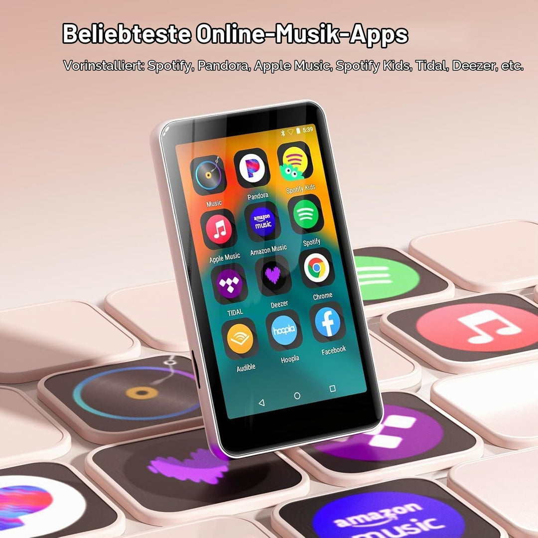 innioasis 16 GB MP3-Player mit Bluetooth und WLAN, MP3-Player, Apple Music, 4 Zoll Touchscreen, Andr