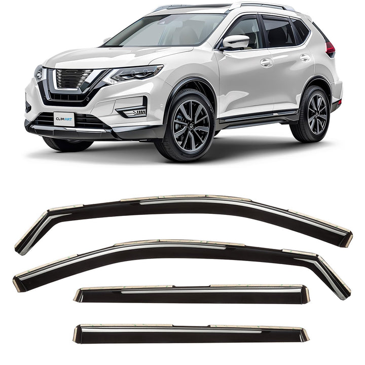 CLIM ART Windabweiser für Nissan X-Trail 2014-2020 Autofenster Regenschutz, Regenabweiser, Integrier