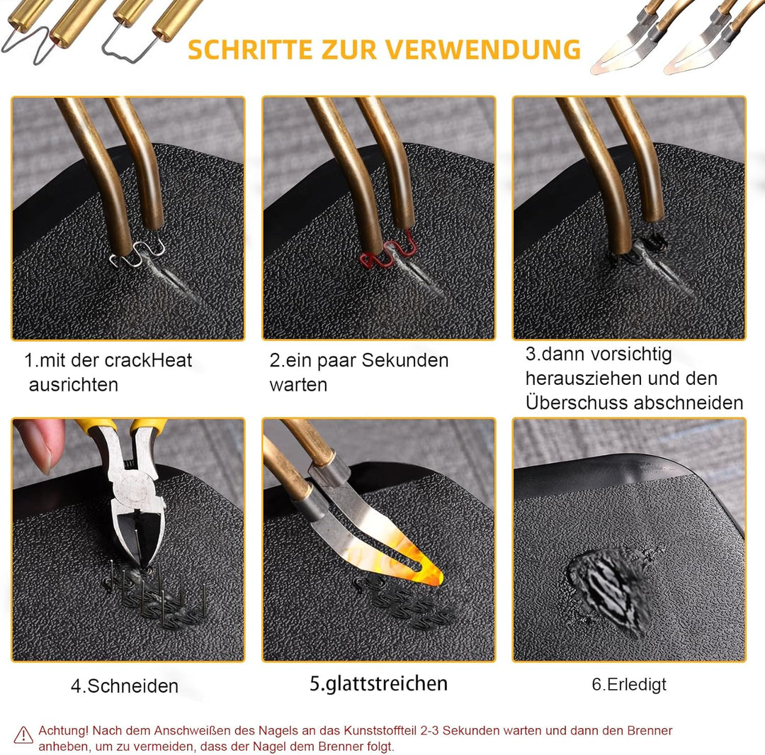 Kunststoff Schweissgerät - 150W Plastikschweissgerät Kunststoff Reparaturset 821PCS, Kunstoffschweis