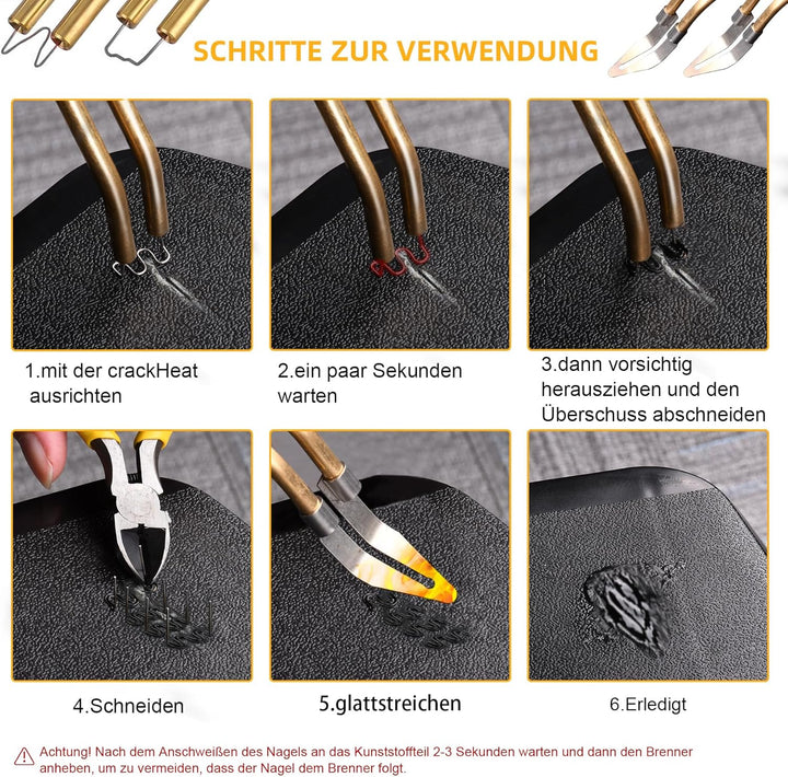Kunststoff Schweissgerät - 150W Plastikschweissgerät Kunststoff Reparaturset 821PCS, Kunstoffschweis