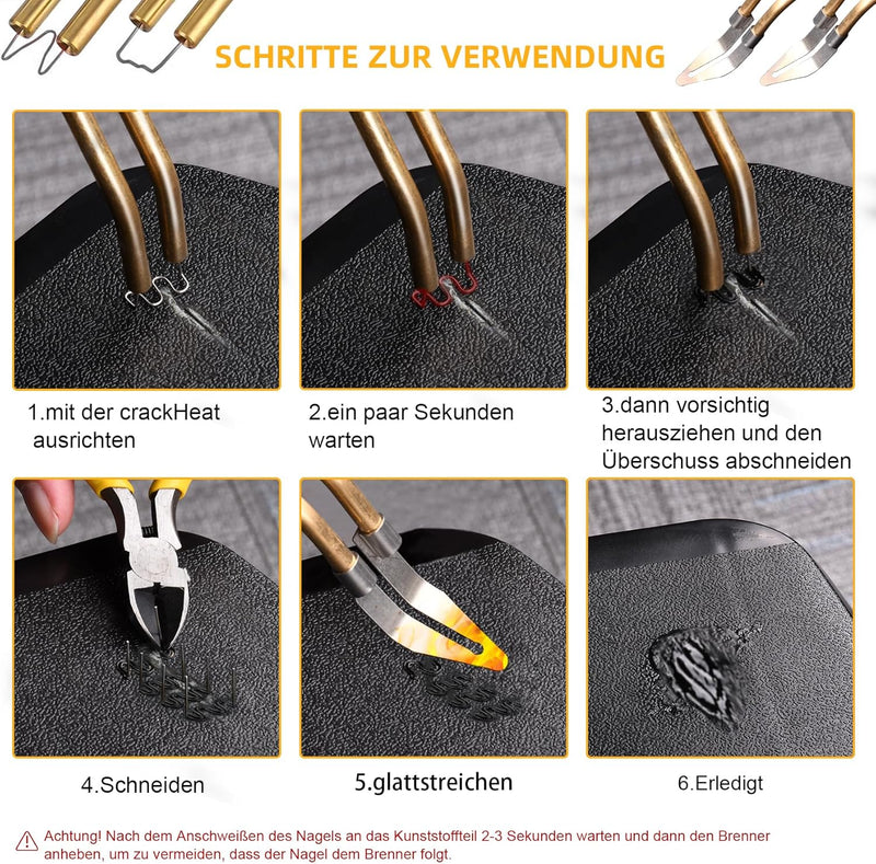 Kunststoff Schweissgerät - 150W Plastikschweissgerät Kunststoff Reparaturset 821PCS, Kunstoffschweis