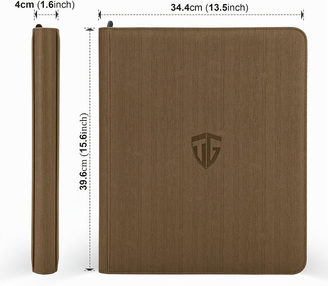 TCGUARD Toploader Sammelkarten Album für 216 Toploader, 9 Fächer Toploader Binder mit Hüllen für 3"x