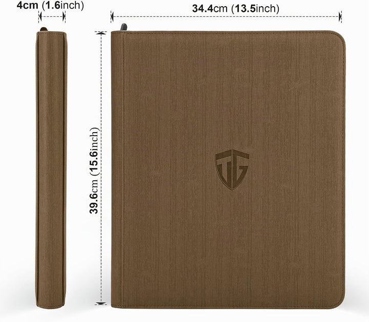 TCGUARD Toploader Sammelkarten Album für 216 Toploader, 9 Fächer Toploader Binder mit Hüllen für 3"x