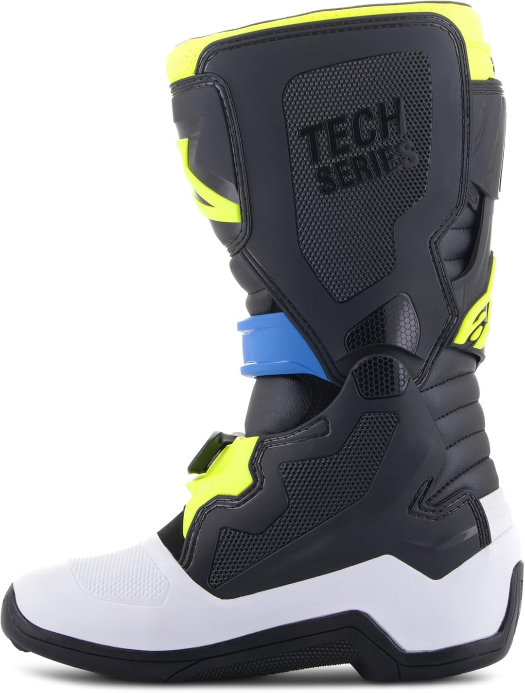 Alpinestars Kids Motocross-Stiefel Tech 7 S Dunkelgrau/Rot Fluo/Gelb Fluo 38 EU Schwarz Blau Gelb, 3