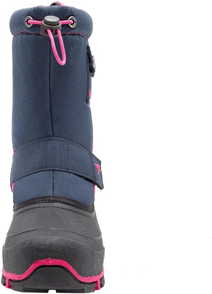 KangaROOS Unisex Kinder Kanga-bean IiSchneestiefel 35 EU Blau Dark Navy Daisy Pink 4204, 35 EU Blau