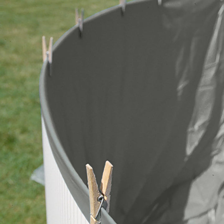 GRE SP5550GF – Grau Auskleidung für runde Aufstellpools mit den Massen 550 x 120 cm, mit Overlap-Sys