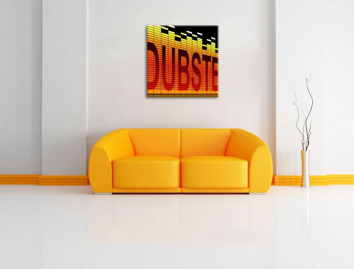 Dubstep Elektro Music, Format: 70x70 auf Leinwand, XXL riesige Bilder fertig gerahmt mit Keilrahmen,