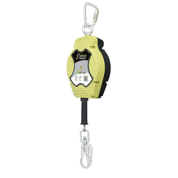 Kratos Safety Helixon Stahldrahtseil Höhensicherungsgerät mit automatischem Rückzug, 15 m, Vertikale