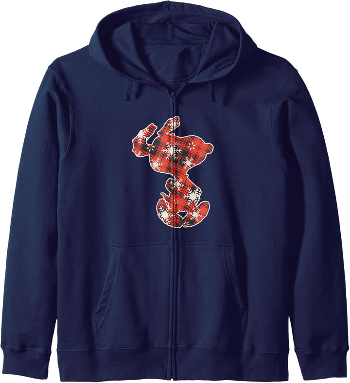 Peanuts Snoopy Feiertagsplaid Kapuzenjacke