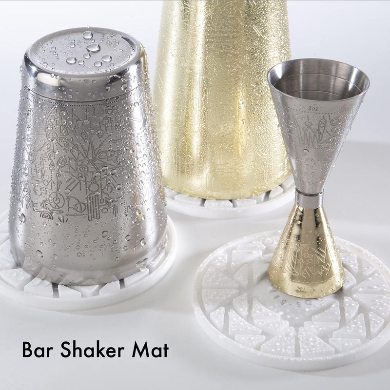 Exklusiver Boston Cocktail Shaker - Gold - Professionelles Set mit vollem Gewicht, Präzisions-Jigger