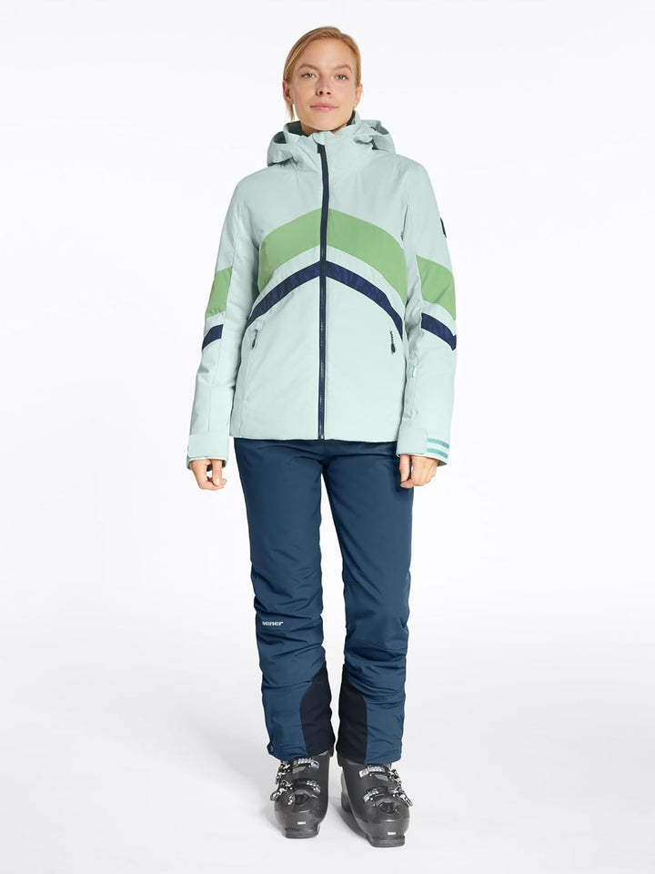 Ziener Damen Telia Ski-Jacke/Winter-Jacke | warm, atmungsaktiv, wasserdicht (1er Pack) 36 Ice Stru,