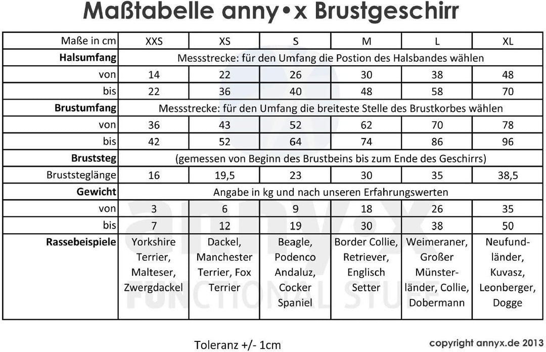 anny-x Brustgeschirr Fun braun Bernstein - Gr. L - ca. 26-38kg
