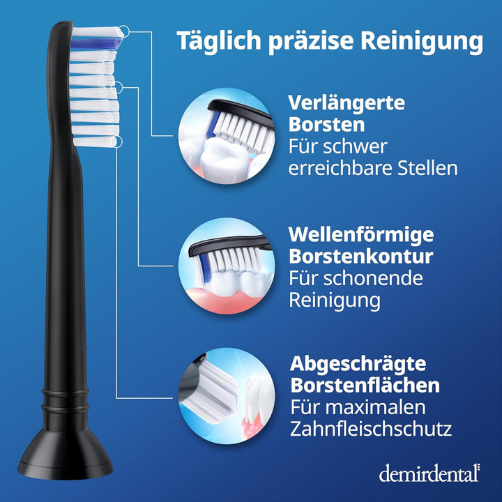 8er demirdental Ersatzbürsten passend für Philips Sonicare, Extra Soft Aufsätze & Aufsteckbürsten, e