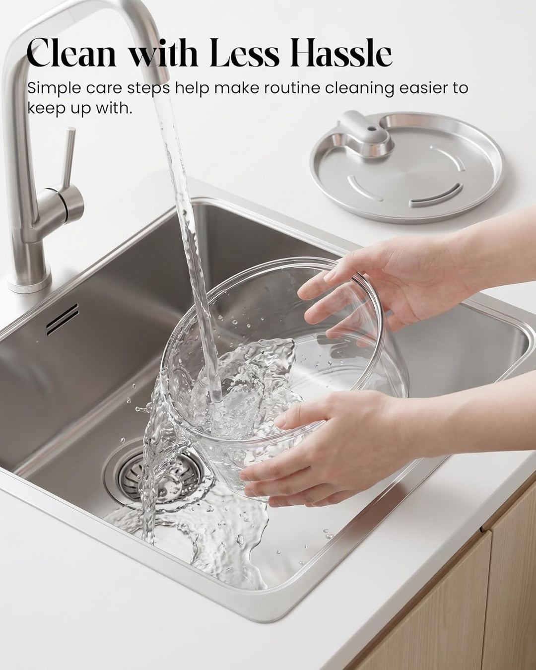Tomxcute Trinkbrunnen für Katze - 108oz/3,2 L Katzenbrunnen aus Glas mit Wasserhahn-Design, Ultra le