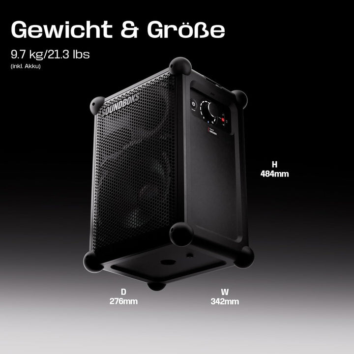 SOUNDBOKS Mix – Tragbarer Bluetooth-Lautsprecher – Robust & Wetterfest (IP65) – USB-C Akku – Extrem