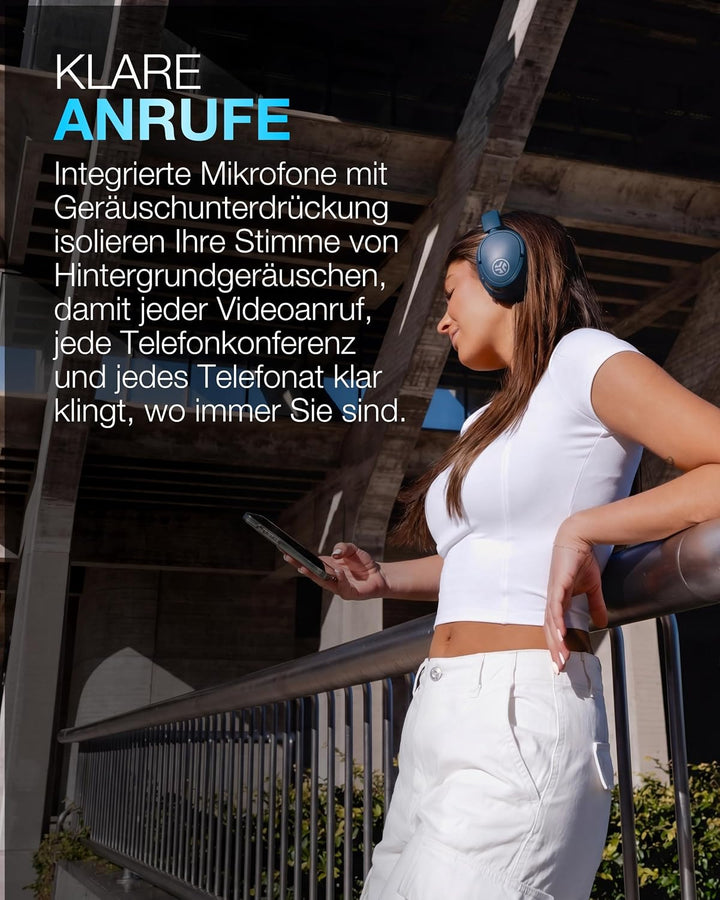 JLab JBuds LUX ANC Kopfhörer - Over Ear Bluetooth, Marineblau, Marineblau