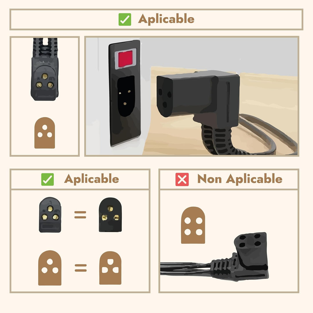 La Canilla ® - Pedal für Nähmaschinen Singer 258, 368, 518, 8220 mit 3 Anschlüssen REF 979314-031