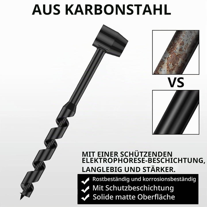 Handbohrer, Bushcraft Manueller Schraubenschlüssel 10-25mm Manueller Spiralbohrer für Outdoor-Aktivi