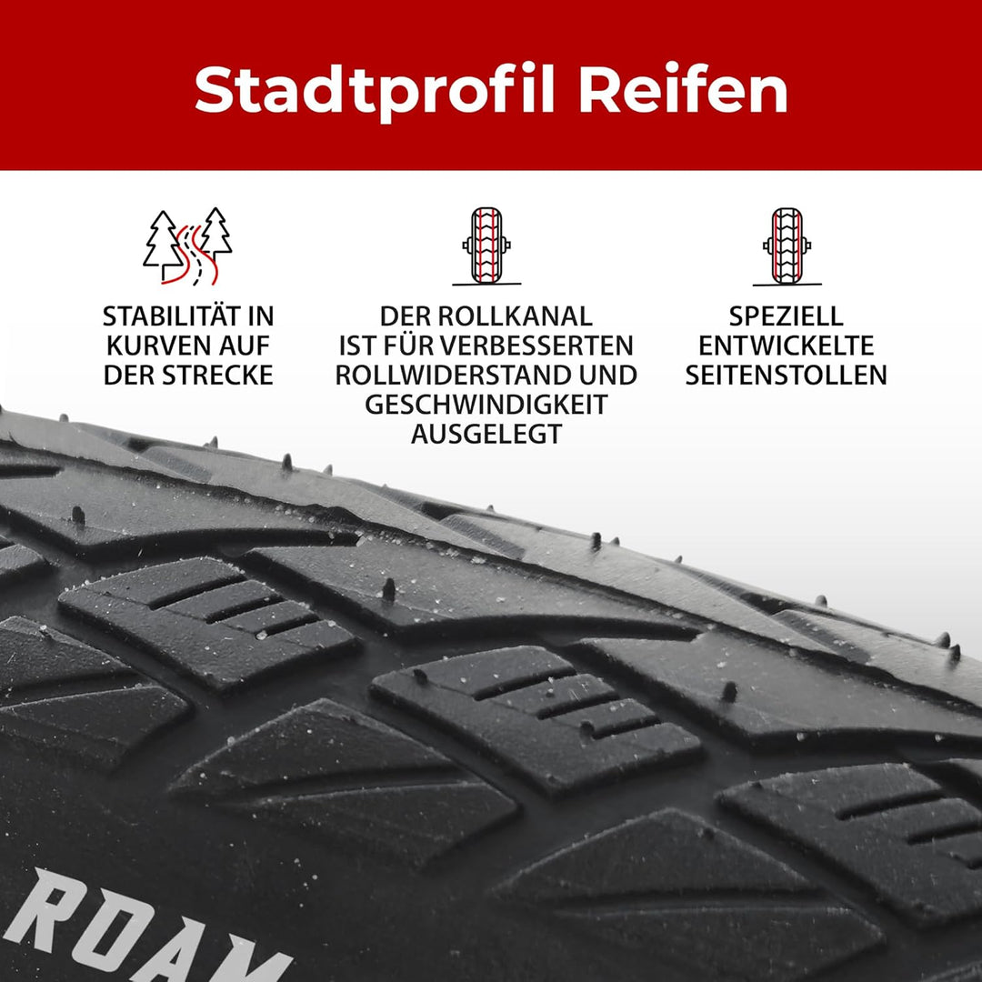 Fincci Paar 700 x 38c 40-622 Reifen mit 3 mm Pannenschutz für Elektrisches Strasse Mountainbike MTB
