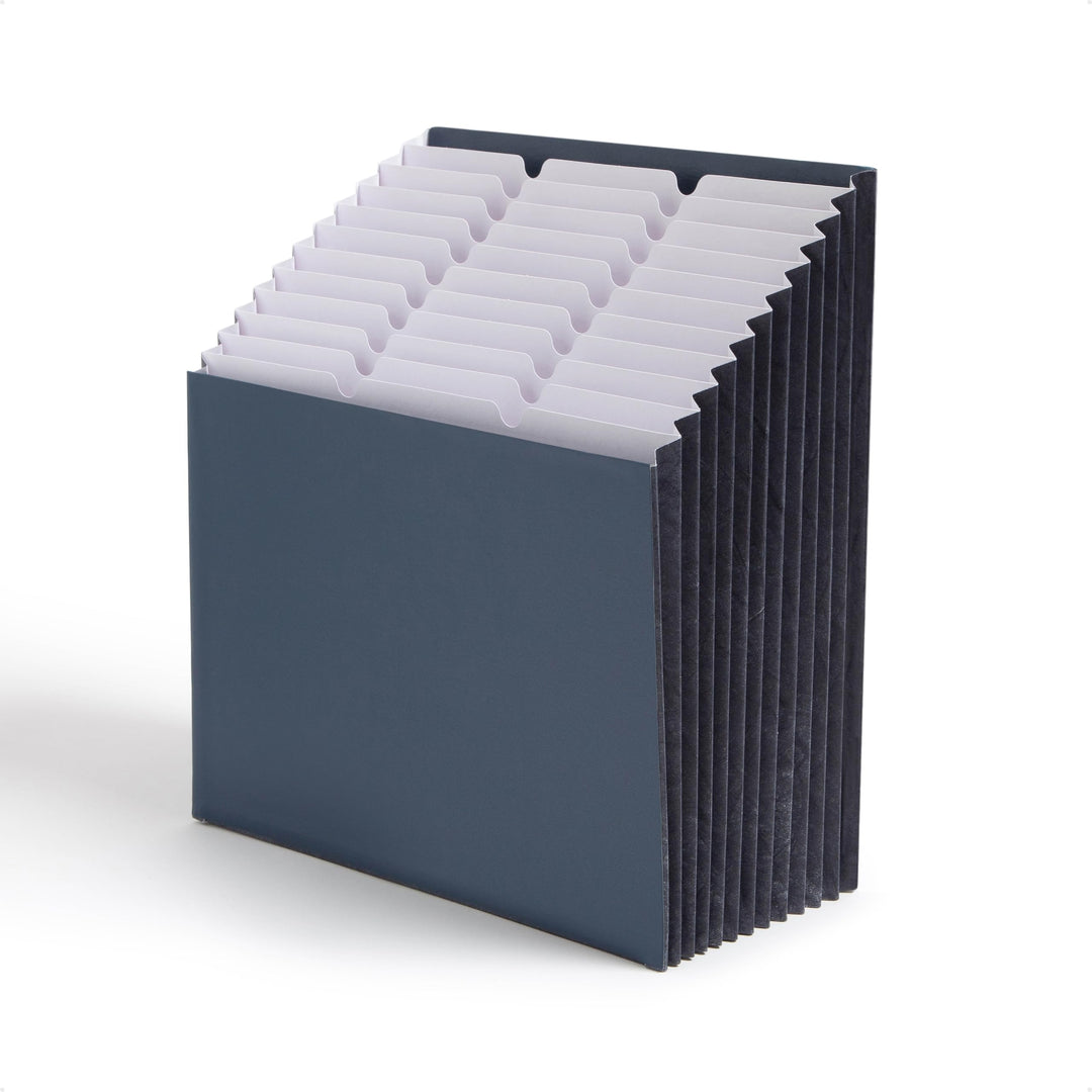 Smead Stadionordner, 12 Taschen, reissfeste Zwickel, Briefgrösse, Marineblau, alphabetische/tägliche