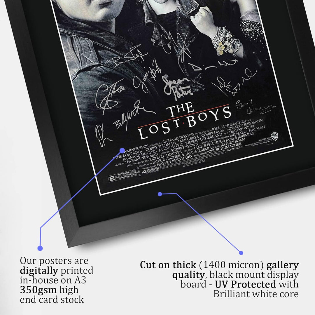 HWC Trading FR A3 The Lost Boys Filmplakat Corey Feldman, Kiefer Sutherland Gifts Printed Poster Sig
