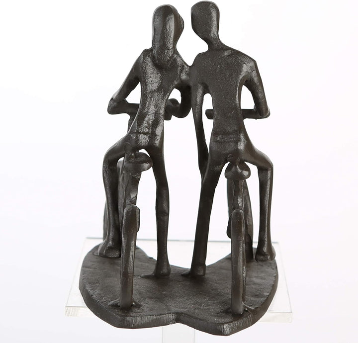 Casablanca - Design-Skulptur Figur - Rad Tour - aus Eisen - brüniert H 13 cm