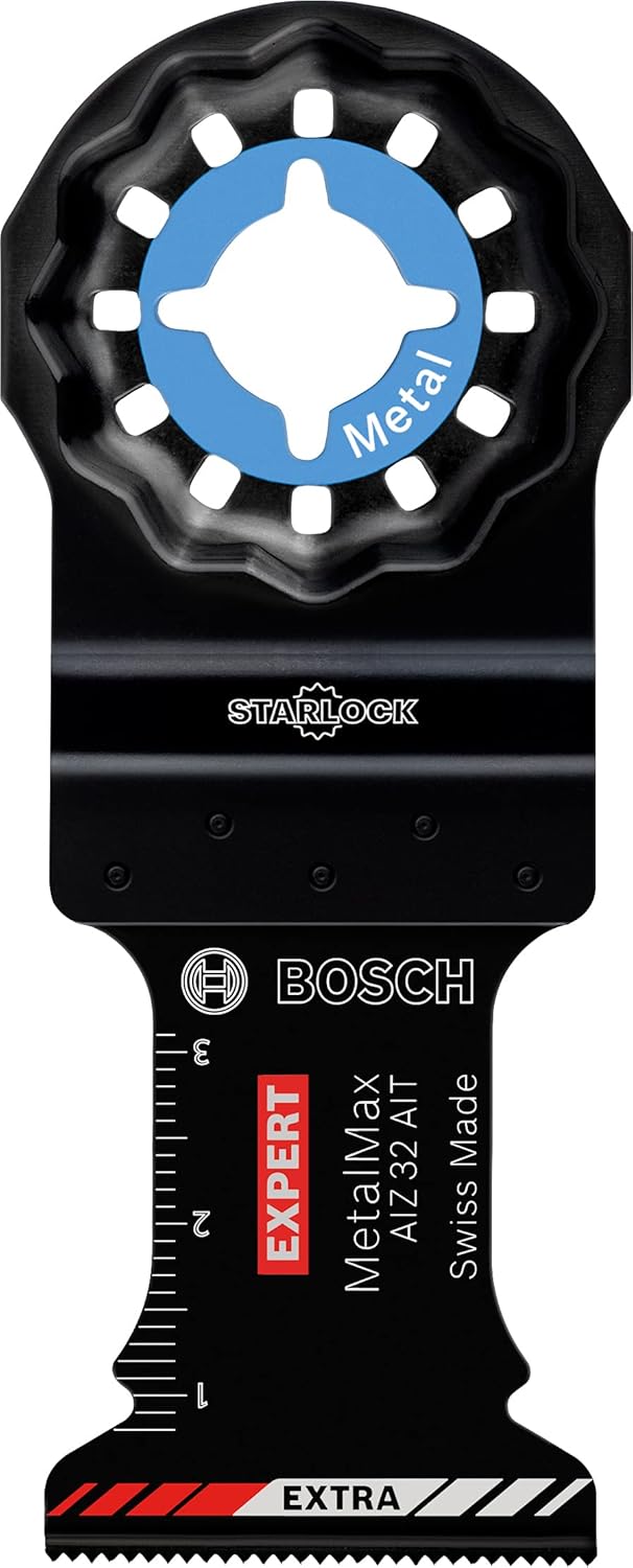 Bosch Professional 5x Sägeblatt Expert MetalMax AIZ 32 AIT (für Stahl, Edelstahl, Breite 32 mm, Zube