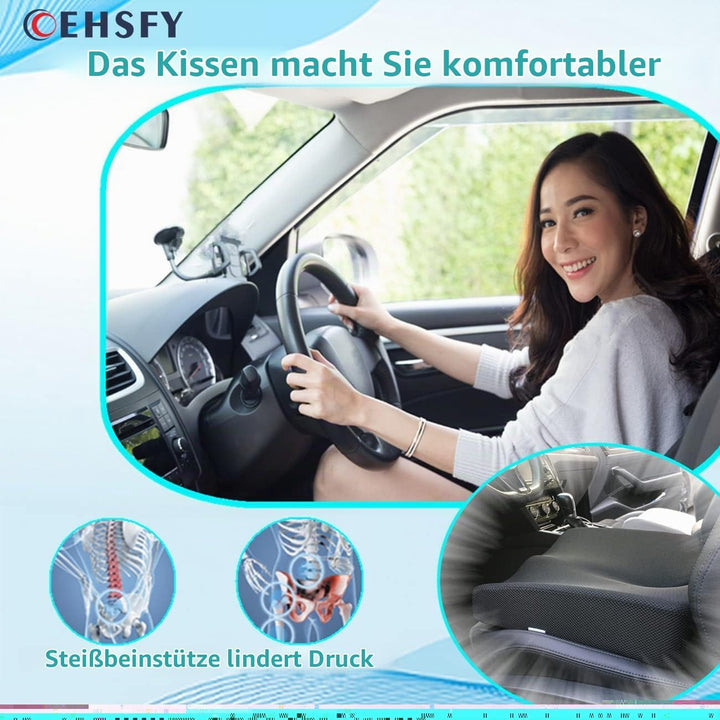 Sitzkissen aus Memory-Schaum Steissbein Sitzpolster Verdicken Erweitern Starke Unterstützung und Kom